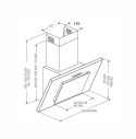 Okap AKPO WK-4 NERO 2.0 50 SZARY/SZARE SZKŁO T300 Liniowy LED/Siłownik