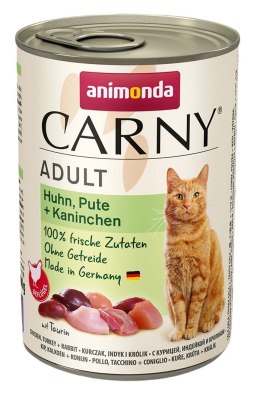 ANIMONDA Carny Adult kurczak, indyk, królik - mokra karma dla kota - 400g