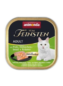 ANIMONDA Vom Feinsten Classic Cat indyk, pierś z kurczaka i zioła - mokra karma dla kota - 100g