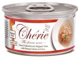 Cherie Karma w puszce dla kota MIKS TUŃCZYKA Z KREWETKAMI W SOSIE,80g