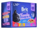 BRIT Cat Pouches Family Plate - mokra karma dla kota - 12 x 100g