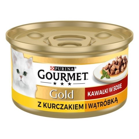 GOURMET GOLD Kurczak i wątróbka w sosie 85g