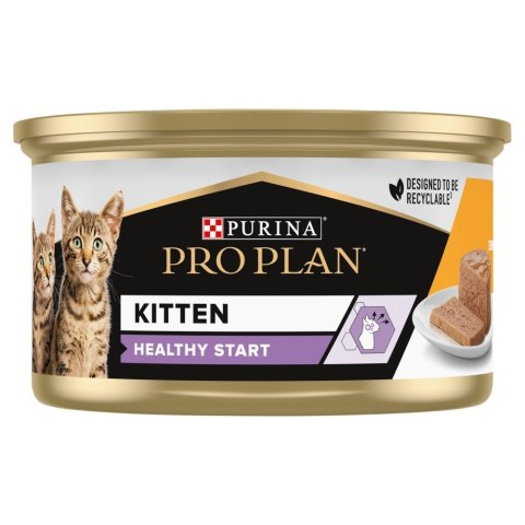 PURINA Pro Plan Kitten Healthy Start Kurczak - mokra karma dla kota - 85 g