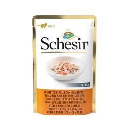 SCHESIR Adult Tuńczykiem AND Kurczak z SHRIMPS 85g