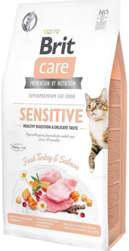 BRIT Care Grain-Free Sensitive Turkey&Salmon - sucha karma dla kota - 7 kg