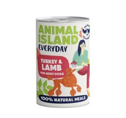 ANIMAL ISLAND Indyk i jagnięcina - Karma mokra dla psów - 400g