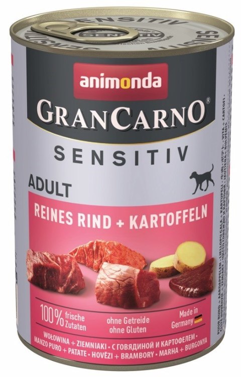 ANIMONDA Grancarno Sensitiv wołowina z ziemniakami - mokra karma dla psa - 400g