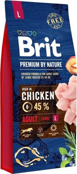 BRIT PREMIUM BY NATURE Junior L - sucha karma dla szczeniąt dużych ras - 15 kg