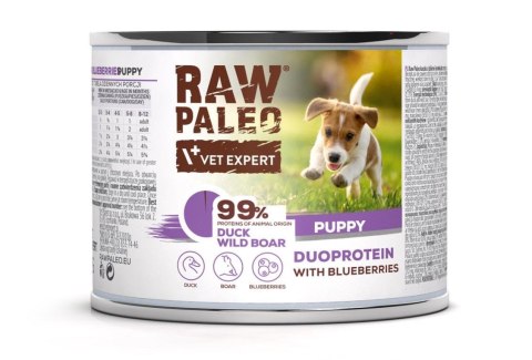 Raw Paleo Duck&Boar Puppy Can 200g