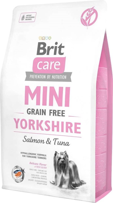 Brit Care Adult Mini GF Salmon & Tuna - Yorkshire - sucha karma z łososiem i tuńczykiem dla psów dorosłych ras miniaturowych - 7