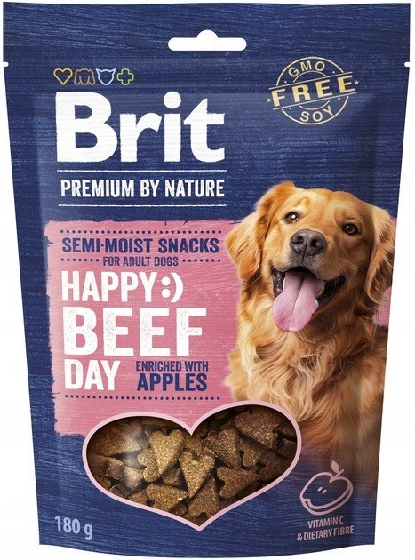 BRIT PREMIUM DOG SNACK BEEF WITH APPLES 180g