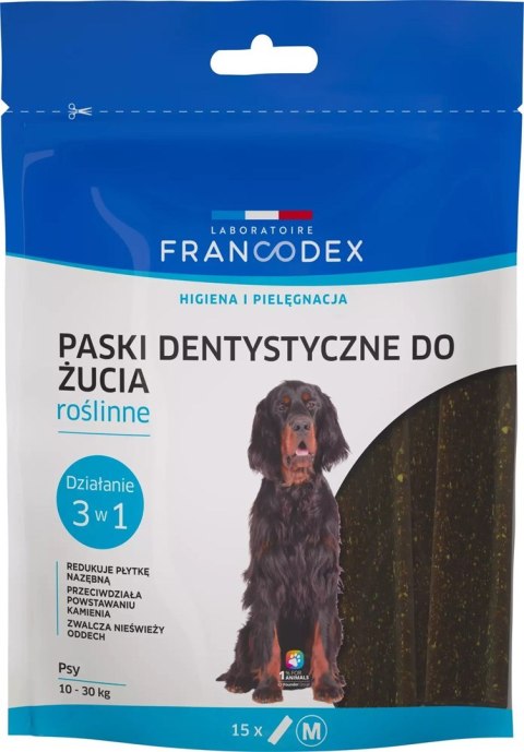 FRANCODEX Paski do gryzienia M na brzydki zapach z pyska 352,5 g/15 szt