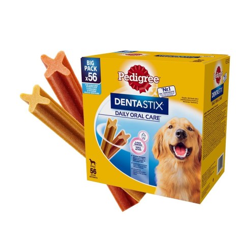 PEDIGREE Dentastix Maxi Big Pack 56 sztuk - przysmak dentystyczny dla psów ras dużych - 8x270 g