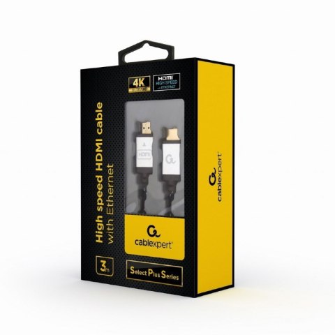 Kabel GEMBIRD Seria select plus CCB-HDMIL-3M (HDMI M - HDMI M; 3m; kolor czarny)