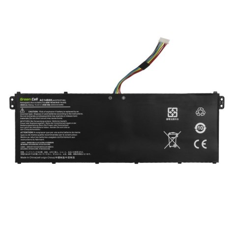 GREEN CELL BATERIA AC72 AC14B8K AC14B3K DO ACER ASPIRE 5 A515 R15 R5-571T SPIN SP315 SP513 2100MAH 15.2V