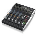 Behringer 802S - 8-kanałowy kompaktowy mikser analogowy z interfejsem USB zaprojektowany specjalnie do obsługi podcastów, stream