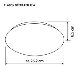 Nowoczesny plafon sufitowy LED Activejet OPERA 12W