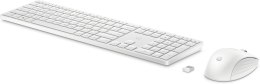 Zestaw klawiatura + mysz HP 650 Wireless Keyboard and Mouse Combo bezprzewodowe białe 4R016AA