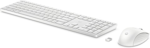 Zestaw klawiatura + mysz HP 650 Wireless Keyboard and Mouse Combo bezprzewodowe białe 4R016AA