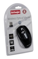 Activejet AMY-313 Mysz bezprzewodowa USB (optyczna; 1200 DPI; czarna)