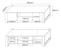 Szafka RTV WOOD 180/44/48 dąb wotan + antracyt