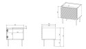 Szafka nocna ONDA 2szt. 50x40xH54 zieleń