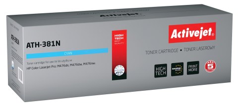 Activejet ATH-381N Toner (zamiennik HP 312A CF381A; Supreme; 2700 stron; niebieski)