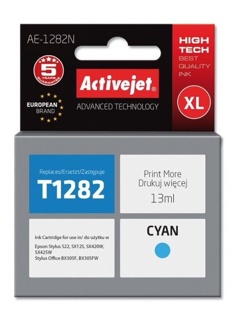 Activejet AE-1282N Tusz (zamiennik Epson T1282; Supreme; 13 ml; niebieski)