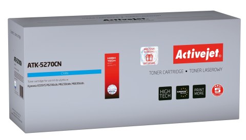 Activejet ATK-5270CN Toner (zamiennik Kyocera TK-5270C; Supreme; 6000 stron; niebieski)