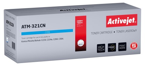 Activejet ATM-321CN Toner (zamiennik Konica Minolta TN321C; Supreme; 25000 stron; niebieski)